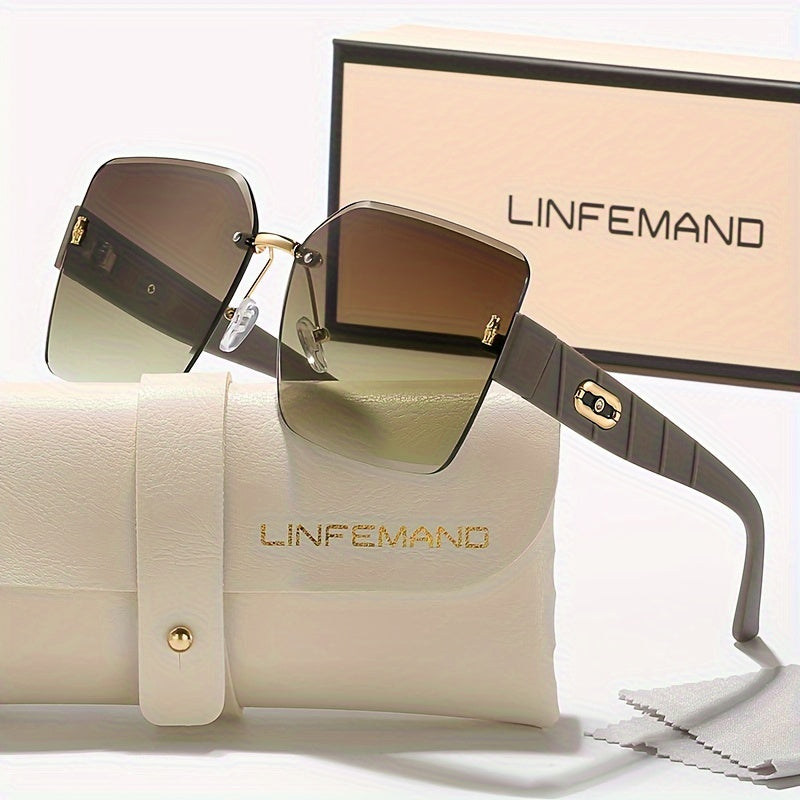 Oversized Gradient Fashion Glasses – Stylish & Versatile Eyewear