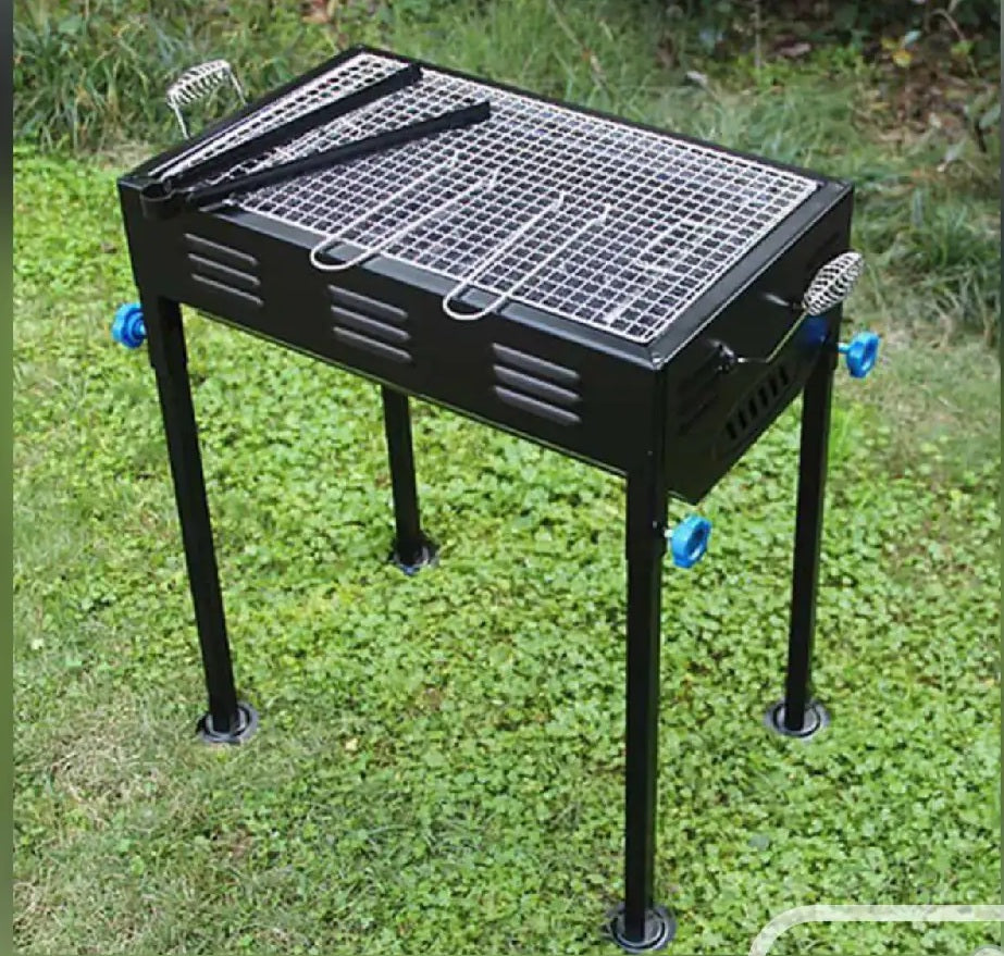 Terrace Garden Picnic Barbecue with Skewers & Wooden Handle