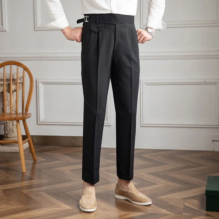 BLACK CLASSIC SIDE BUCKLE GURKHA PANTS BY ATIIRE