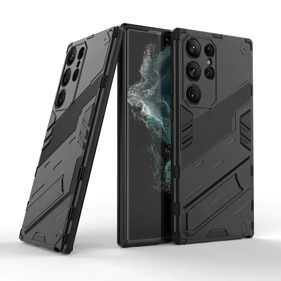 Elegant Hard Armor Invisible Bracket Phone Case