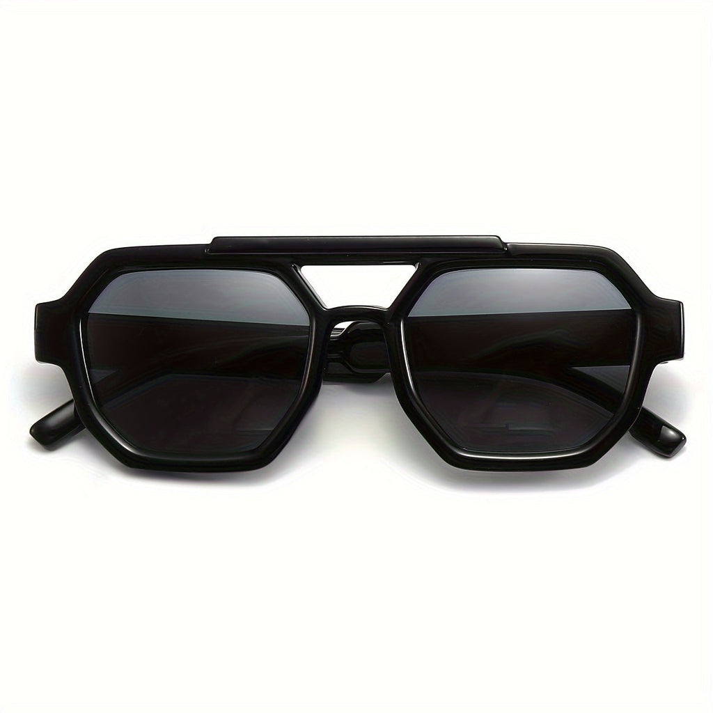 Retro Polygonal Flat-Top Sunglasses for Men & Women