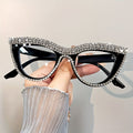 Elegant Cat Eye Reading Glasses with Rhinestone Embellishments