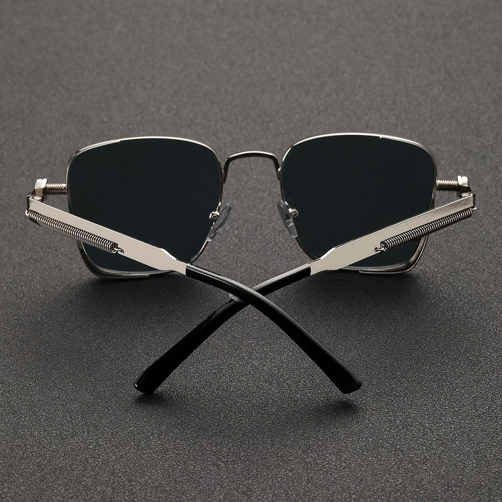 Steampunk Chic Square Frame Sunglasses – Retro Fashion for All