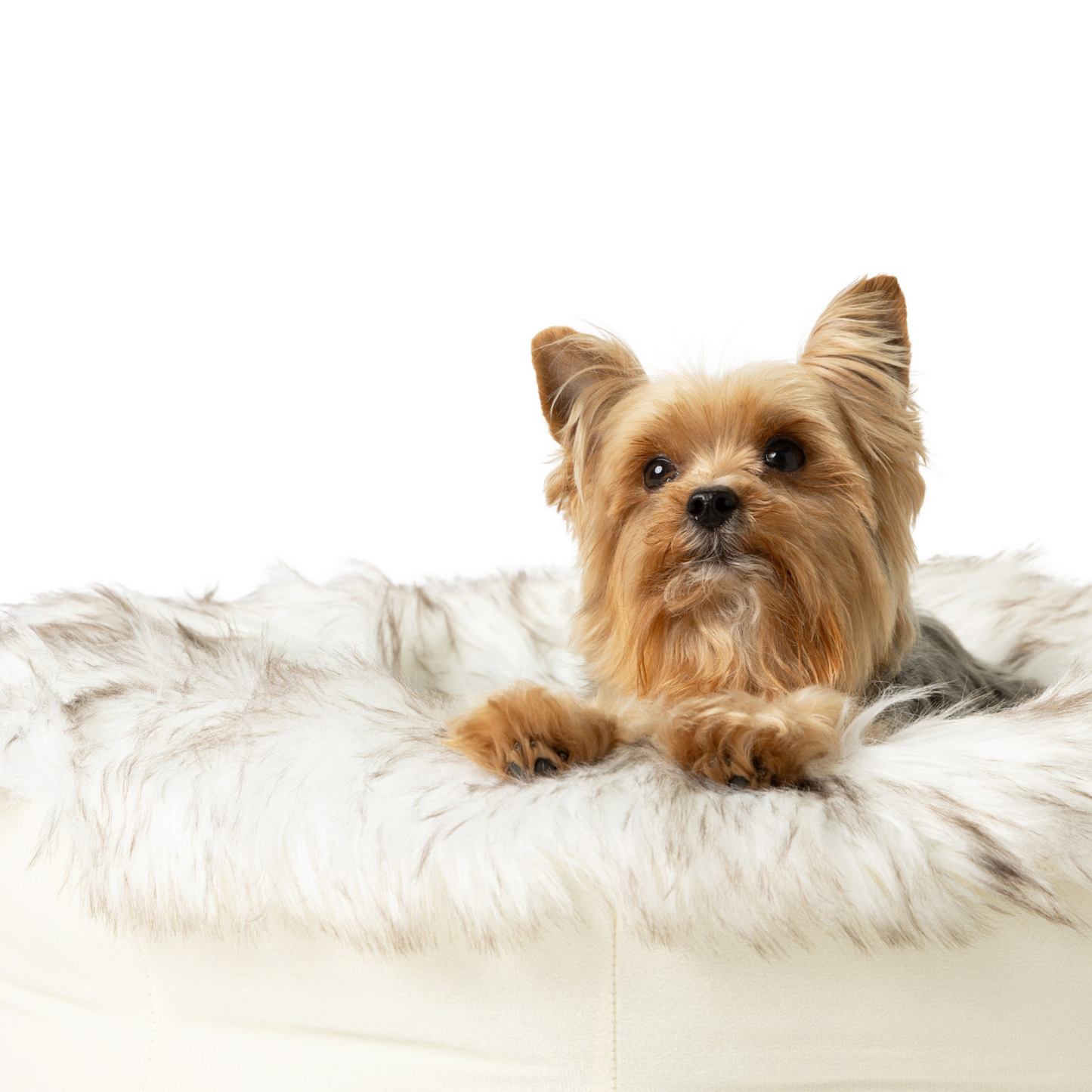 PupPouf™ Faux Fur Donut Pet Bed - Desert Luxe