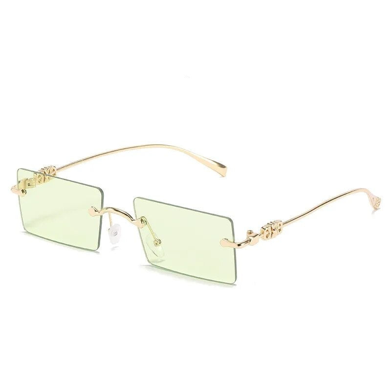 Rimless Rectangle Sunglasses For Men And Women-SunglassesCraft