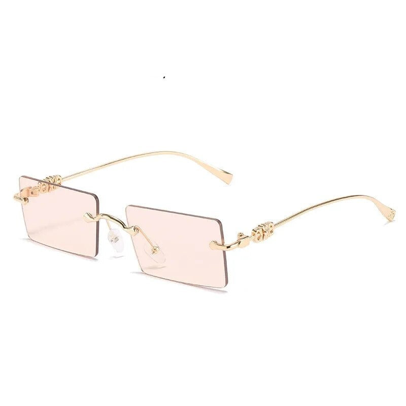 Rimless Rectangle Sunglasses For Men And Women-SunglassesCraft