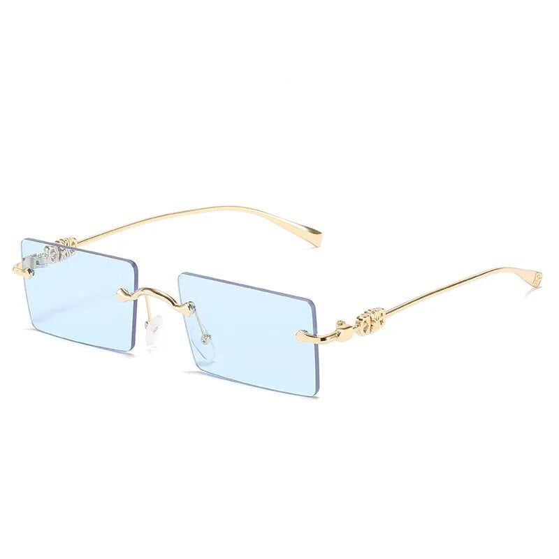 Rimless Rectangle Sunglasses For Men And Women-SunglassesCraft