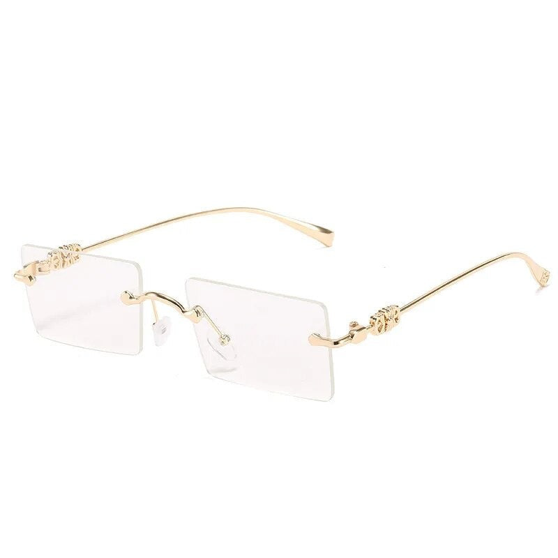 2023 Fashionable Square Rimless Sunglasses For Men And Women-SunglassesCraft