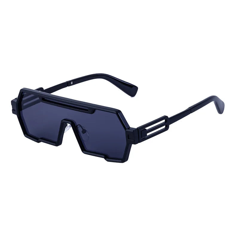 One-Piece Oversized Vintage Square Sunglasses For Unisex-SunglassesCraft