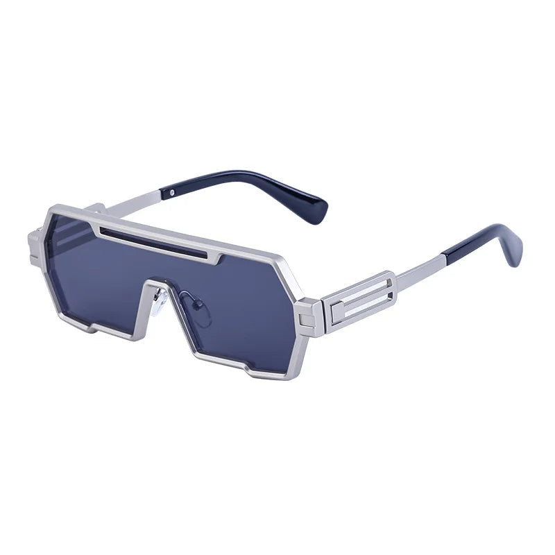 One-Piece Oversized Vintage Square Sunglasses For Unisex-SunglassesCraft