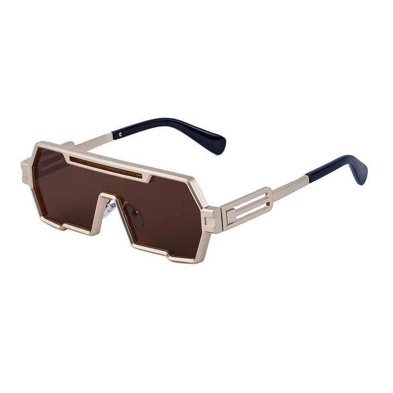 One-Piece Oversized Vintage Square Sunglasses For Unisex-SunglassesCraft