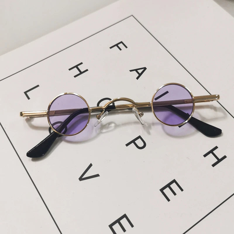Mini Retro Round Sunglasses For Men and Women-SunglassesCraft