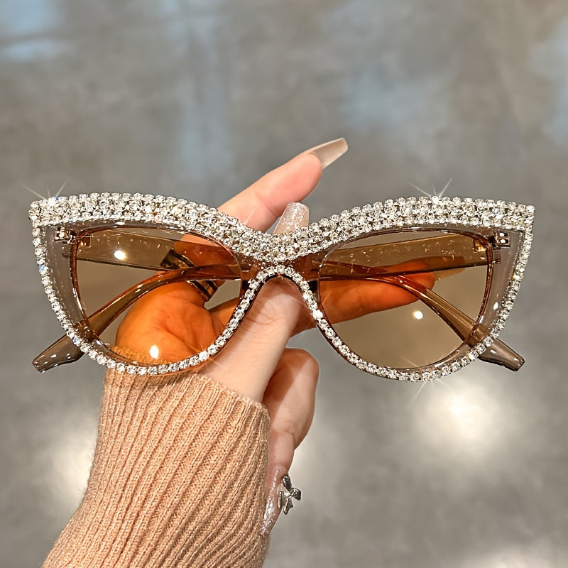 Luxury Rhinestone Cat Eye Sunglasses for Women