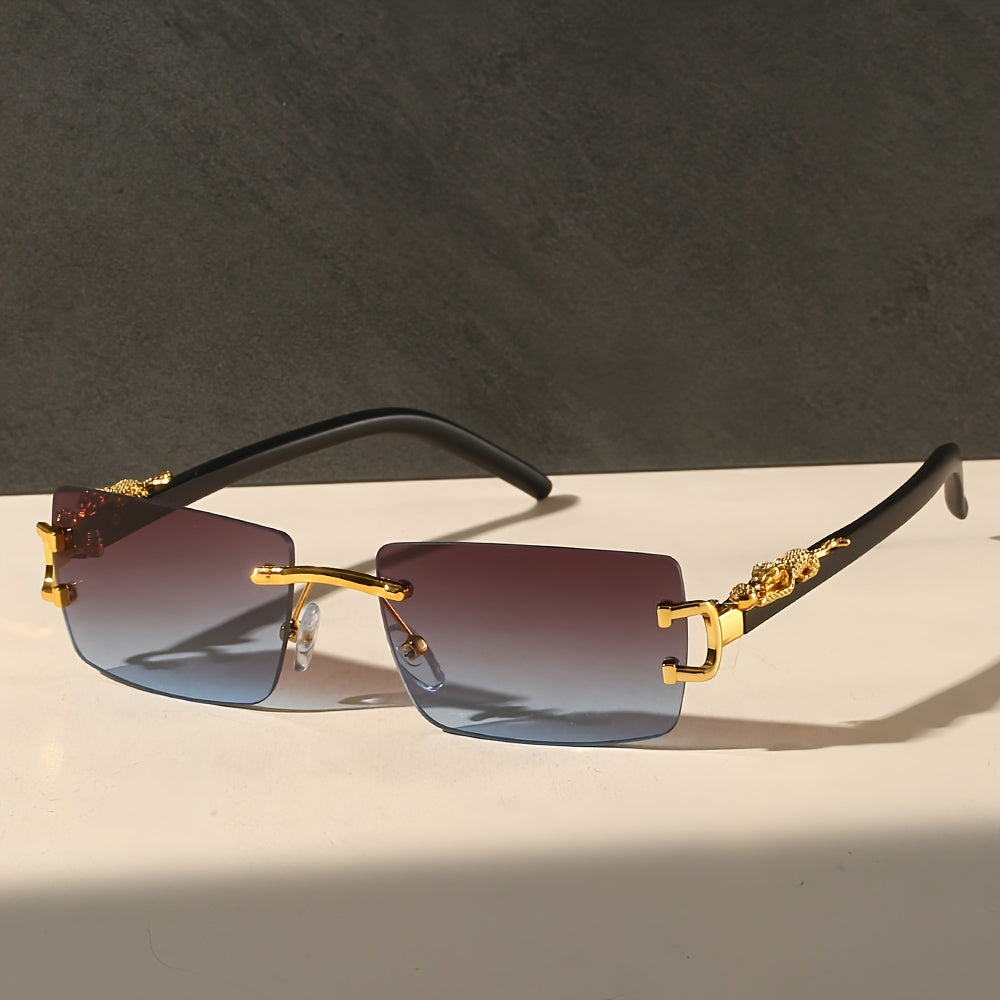 Timeless Retro Square Metal Rimless Glasses – Chic & Versatile Eyewear