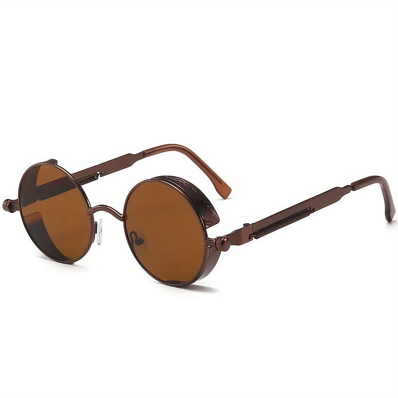 Vintage Retro Steampunk Round Metal Frame Glasses – Stylish & Functional