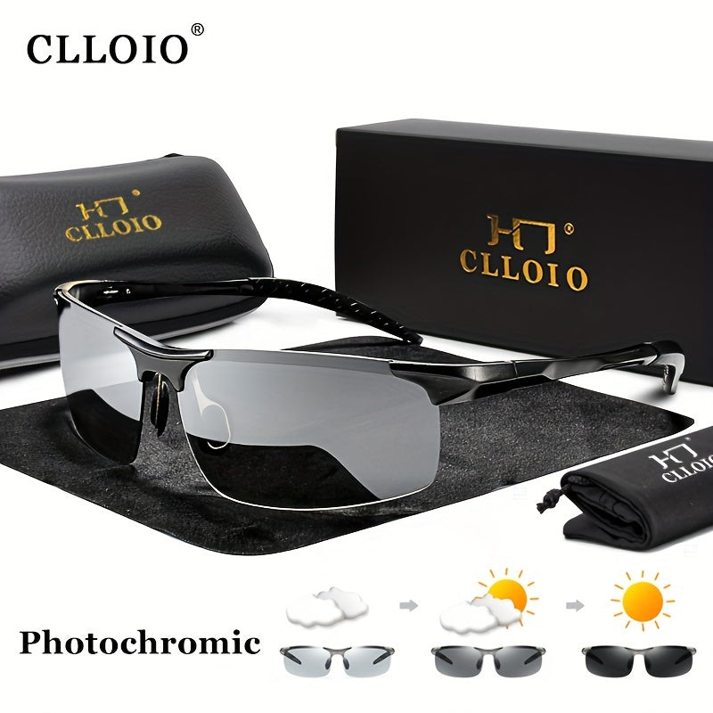 Aluminum Frame Fashion Glasses – Polarized Photochromic Sunglasses
