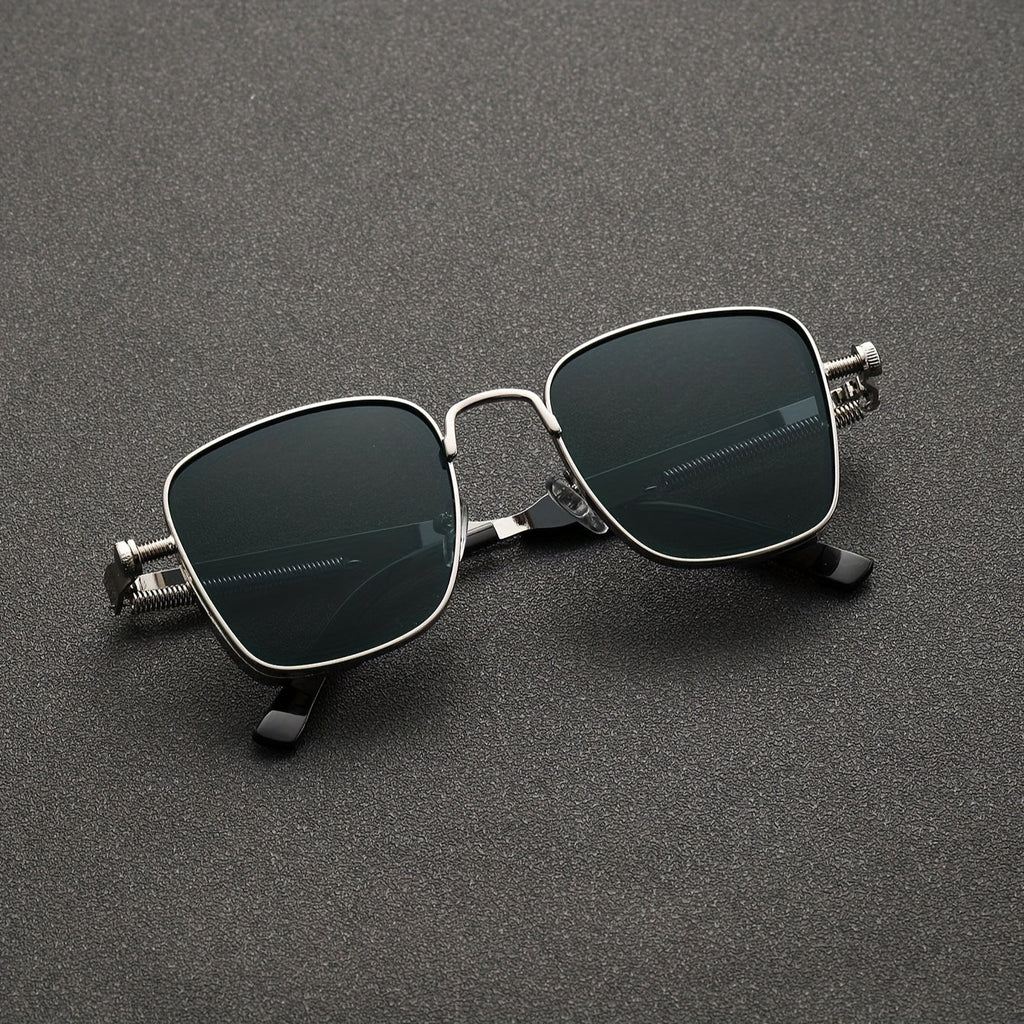 Steampunk Chic Square Frame Sunglasses – Retro Fashion for All