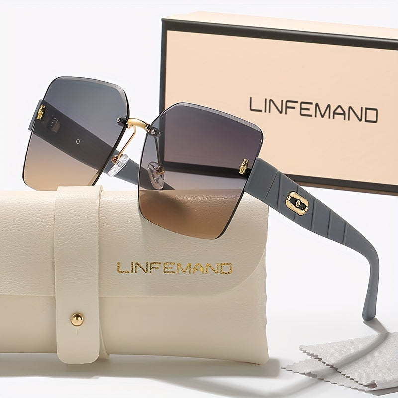 Oversized Gradient Fashion Glasses – Stylish & Versatile Eyewear