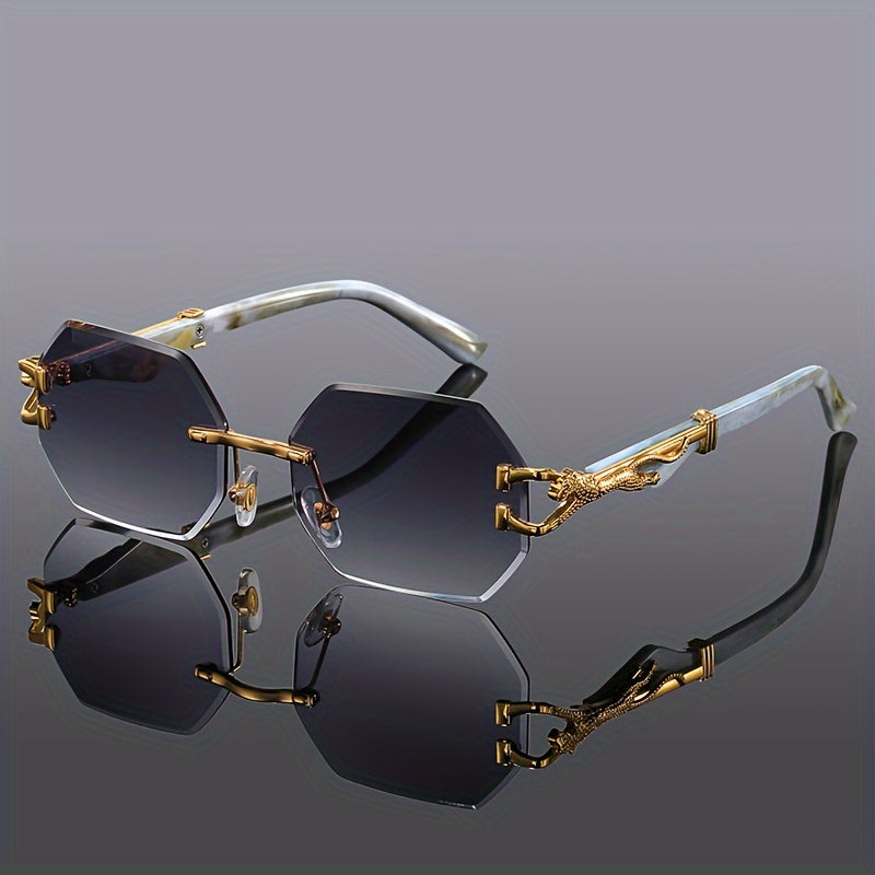 Classic Fashion Multi-Polygon Metal Glasses – Trendy Unisex Accessory