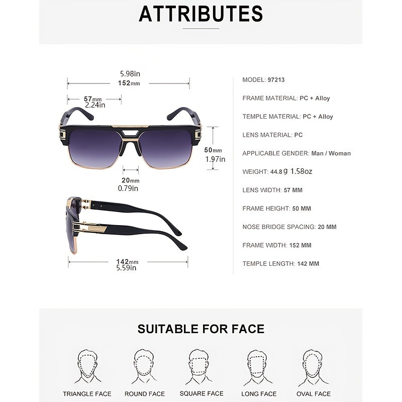 Men's Large Frame Fashion Glasses – Stylish Eyewear for Outdoor Adventures