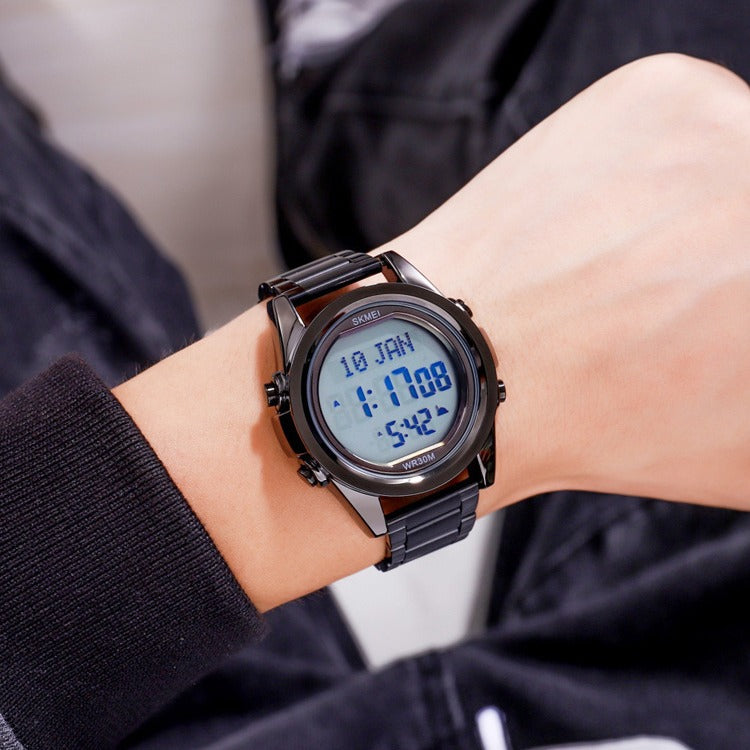 Skmei Arab Qibla Azan Steel Digital Watch For Men 1667 Original