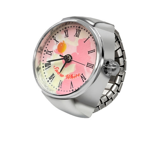 1pc Stainless Steel Number Ring Watch, Sporty & Casual Design, Unisex, with Elastic Band