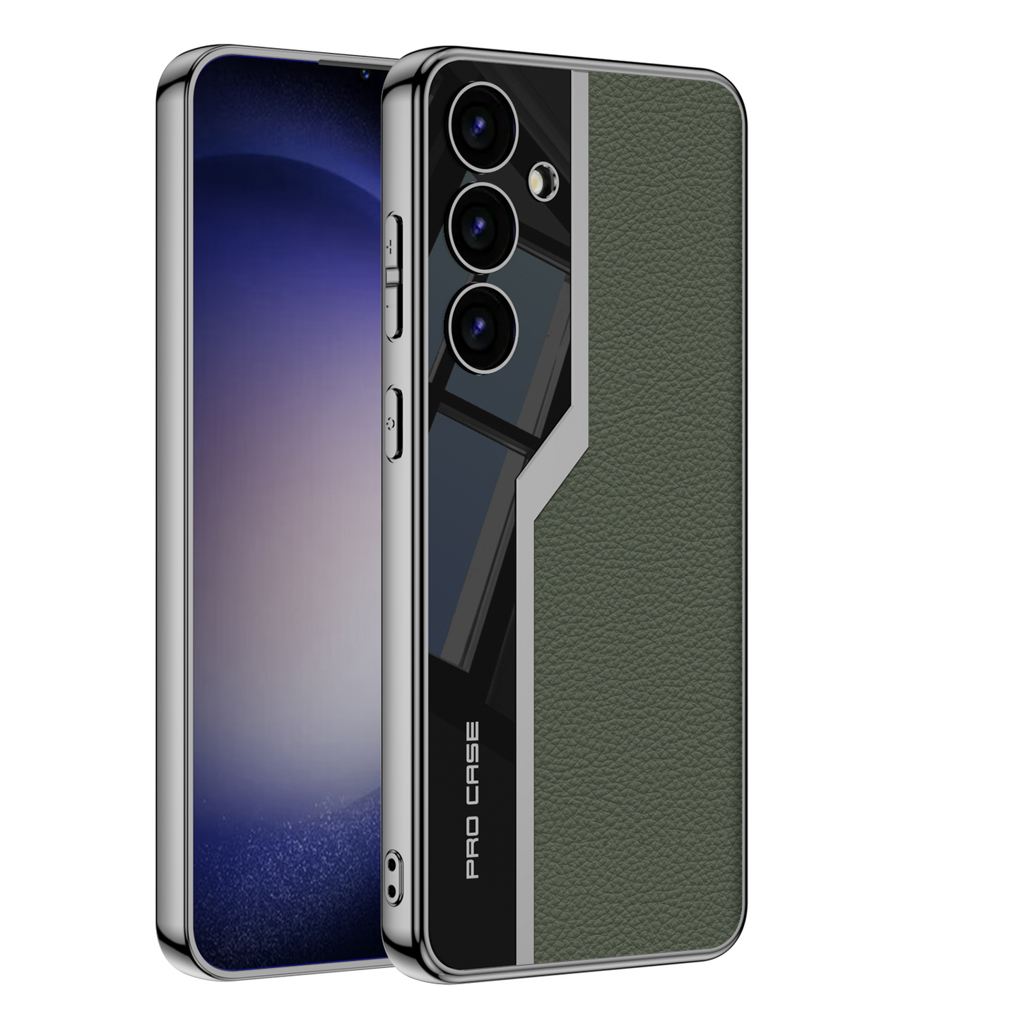 Soft Plating Leather Case-Green