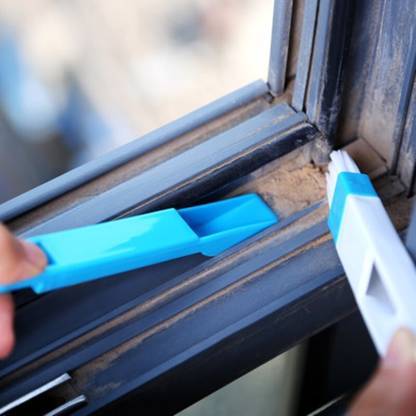 2 in 1 Multi-Function Plastic Window Slot Keyboard Wardrobe Dust Removal Cleaning Brush