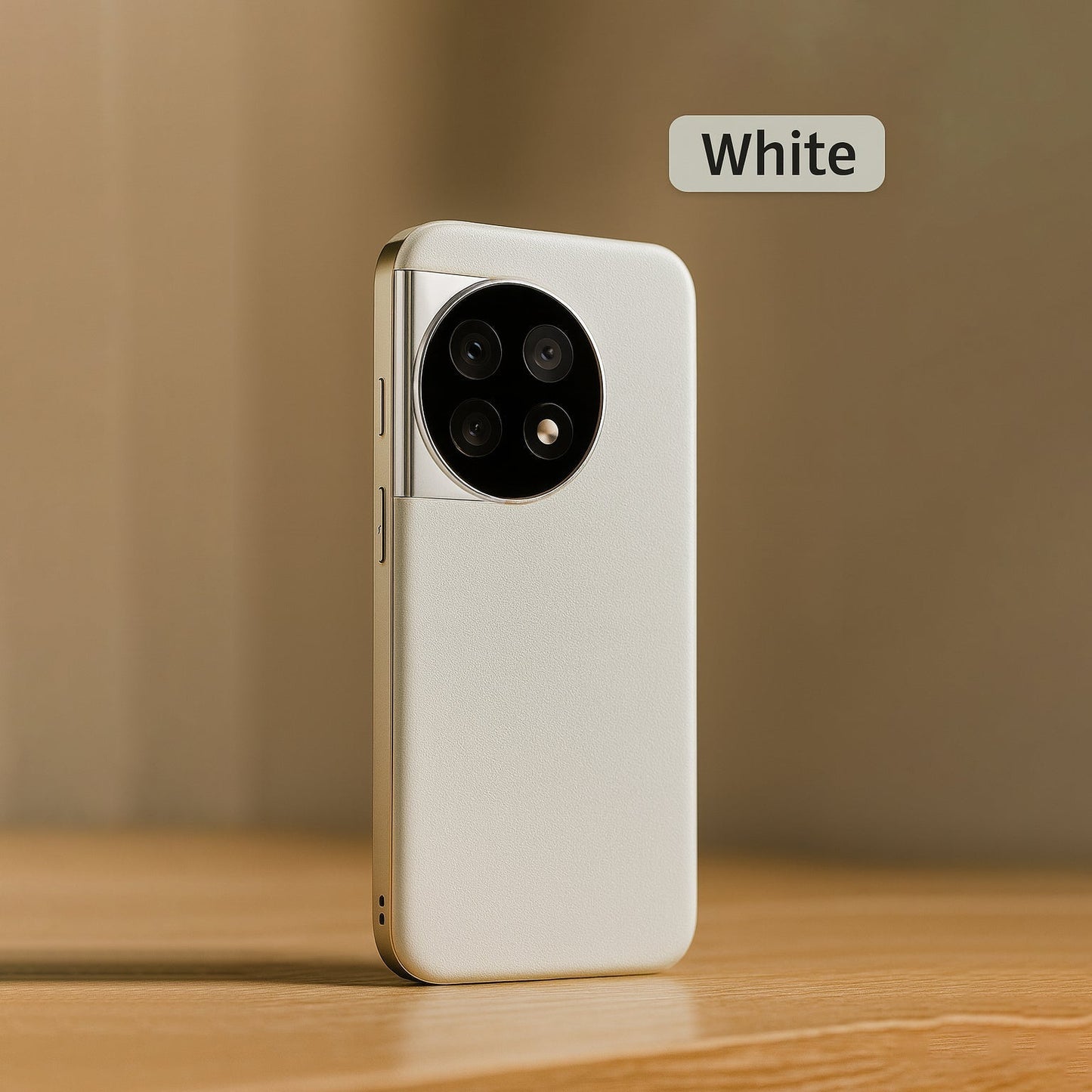 Lux Chorme Edge Leather Case