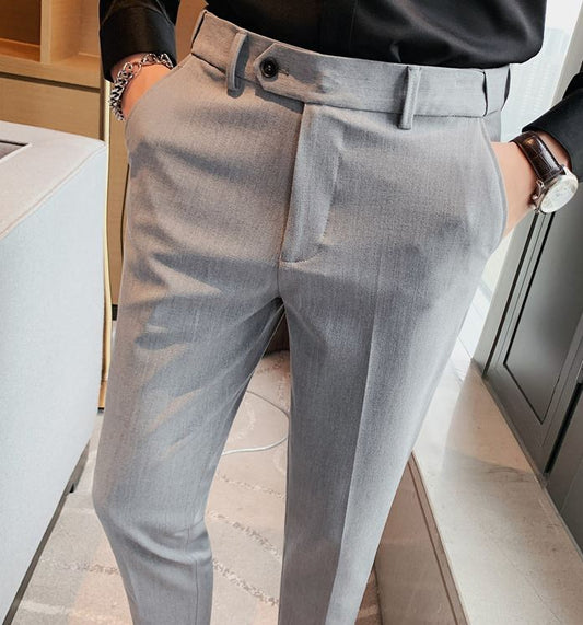 BRITISH STYLE FORMAL SUIT PANTS ASH GREY BY ATIIRE